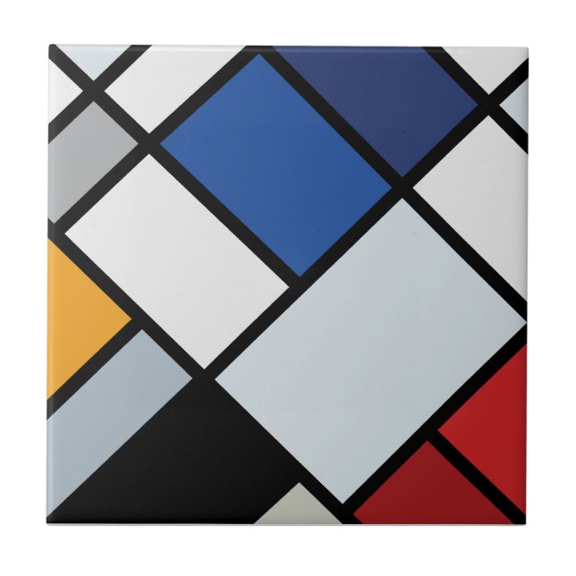 Doesburg - Kontrakomposition von Dissonanzen Fliese (Vorderseite)