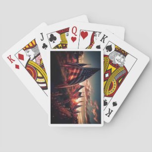 DOF - Flaggen bei Nachtpokerkarten Spielkarten