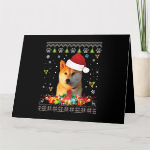 Dog Akita frory Christmas Akita Inu Dog Ugly Sweat Karte