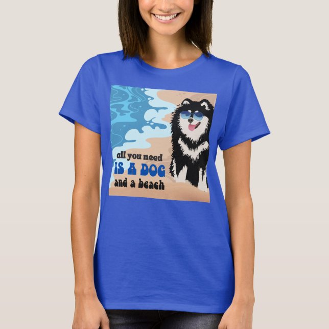 DOG AND A BEAC Finnisches Lapphund Shirts alle Sti (Vorderseite)