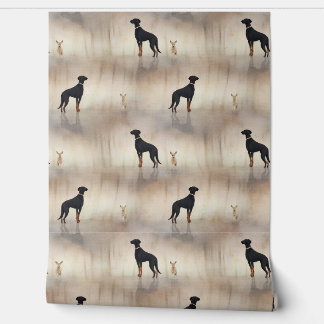 Dog and Deer Wall Paper Tapete