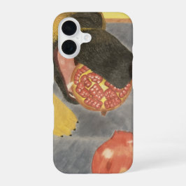 Dog and pomegranate phone case iPhone 16 hülle