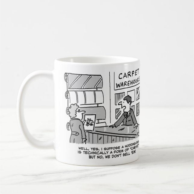 Dog-Anfrage in einem Teppichladen Kaffeetasse (Links)