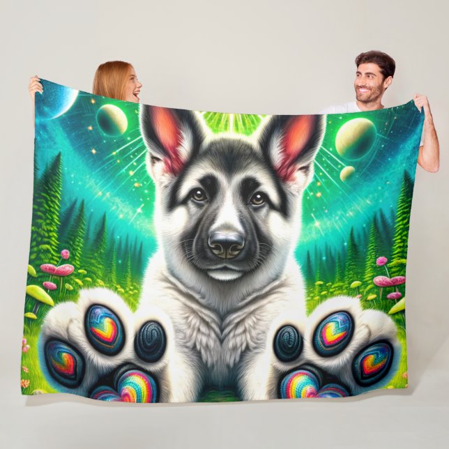 Dog Art Fleecedecke (Beispiel)
