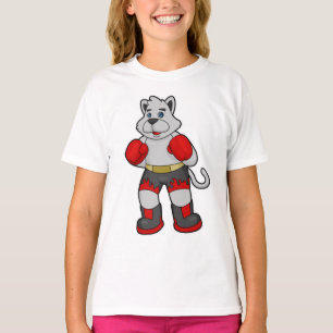 Dog as Boxer mit Boxhandschuhen T-Shirt