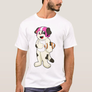 Dog at Football Sports T-Shirt