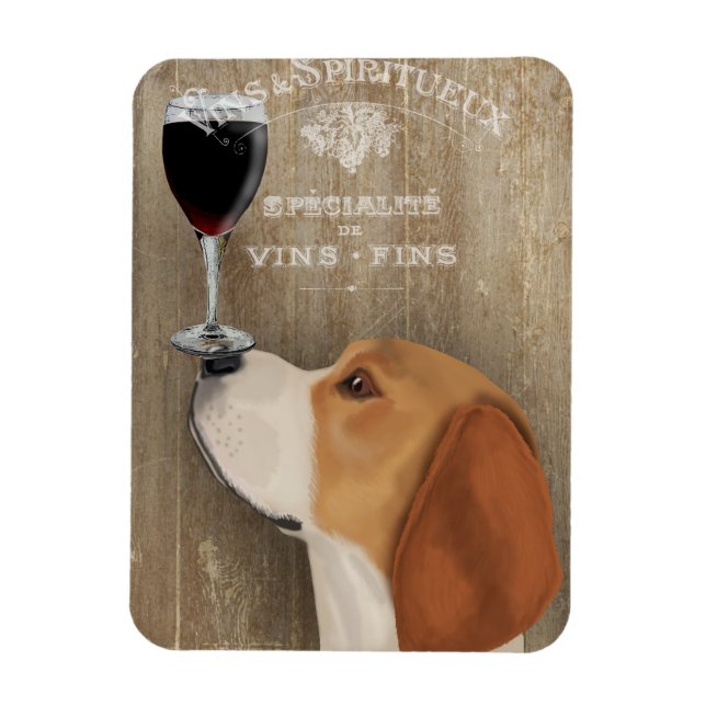 Dog Au Vin Beagle Magnet (Vertikal)