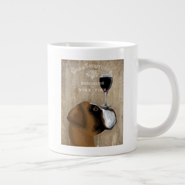 Dog Au Vin Boxer Jumbo-Tasse (Rechts)