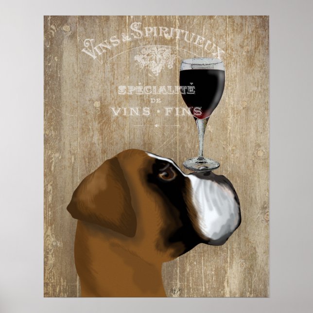 Dog Au Vin Boxer Poster (Vorne)