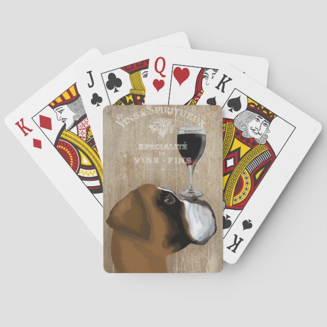 Dog Au Vin Boxer Spielkarten (Rückseite)