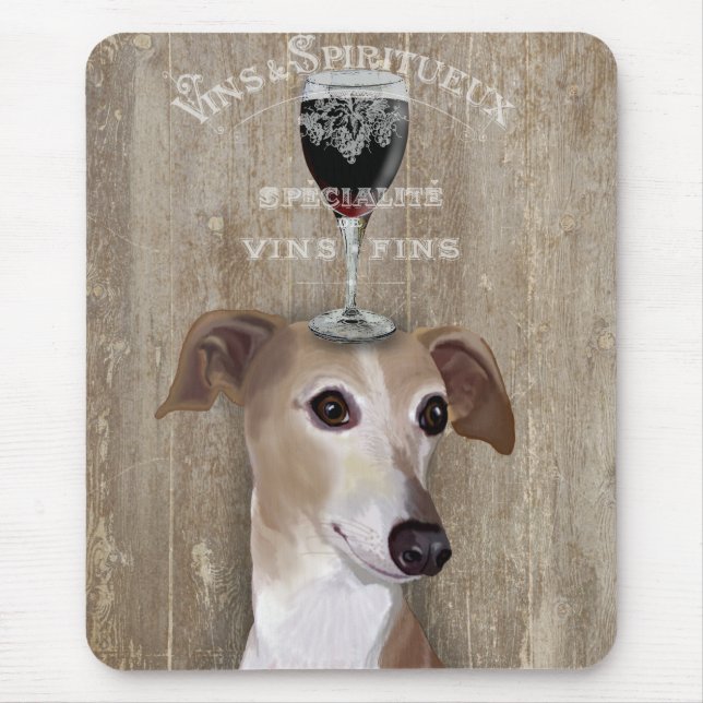 Dog Au Vin Greyhound Mousepad (Vorne)