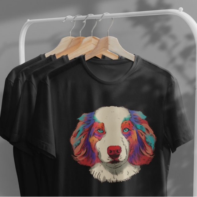 Dog Australian Shepherd Realistic T-Shirt (Von Creator hochgeladen)