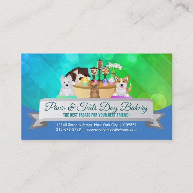 Dog Bakery Business Cards Visitenkarte (Vorderseite)