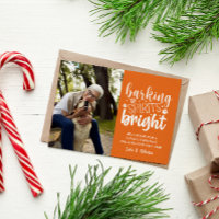 DOG BARKING SPIRIT BRIGHT PET ORANGE CHRISTMAS