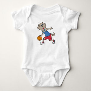 Dog Basketball-Spieler Basketball Baby Strampler