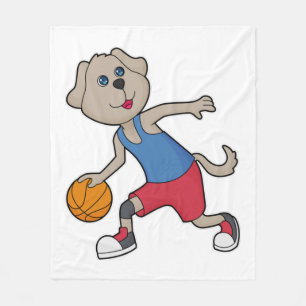 Dog Basketball-Spieler Basketball Fleecedecke