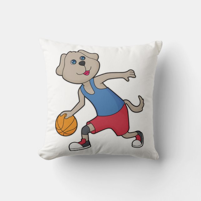 Dog Basketball-Spieler Basketball Kissen (Vorderseite)