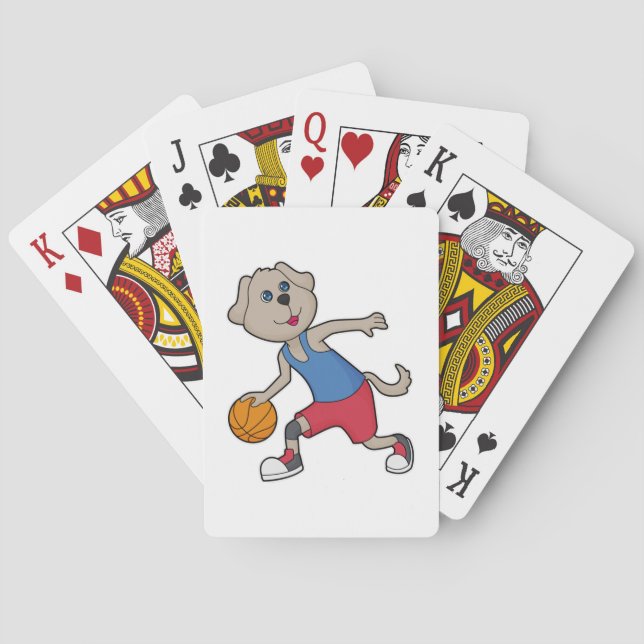 Dog Basketball-Spieler Basketball Spielkarten (Rückseite)
