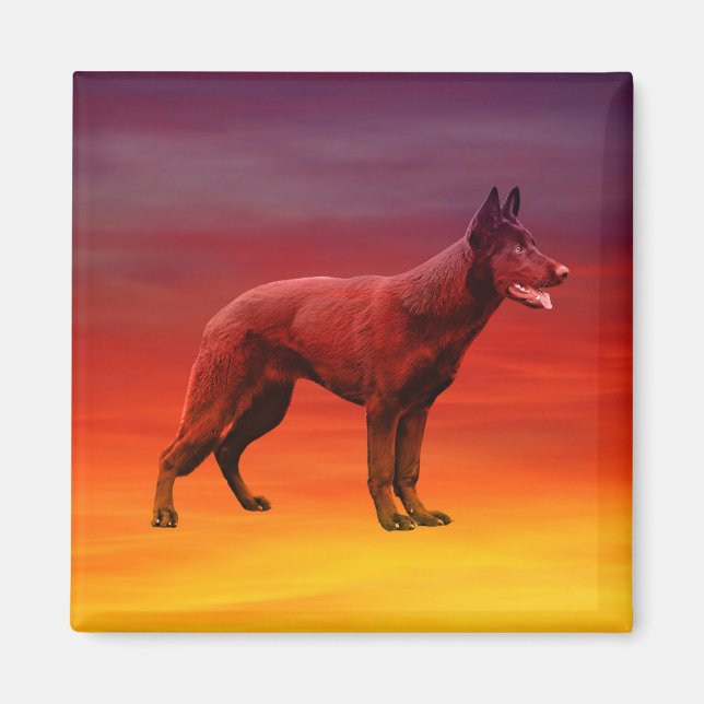 Dog Beach Portrait Magnet (Vorne)