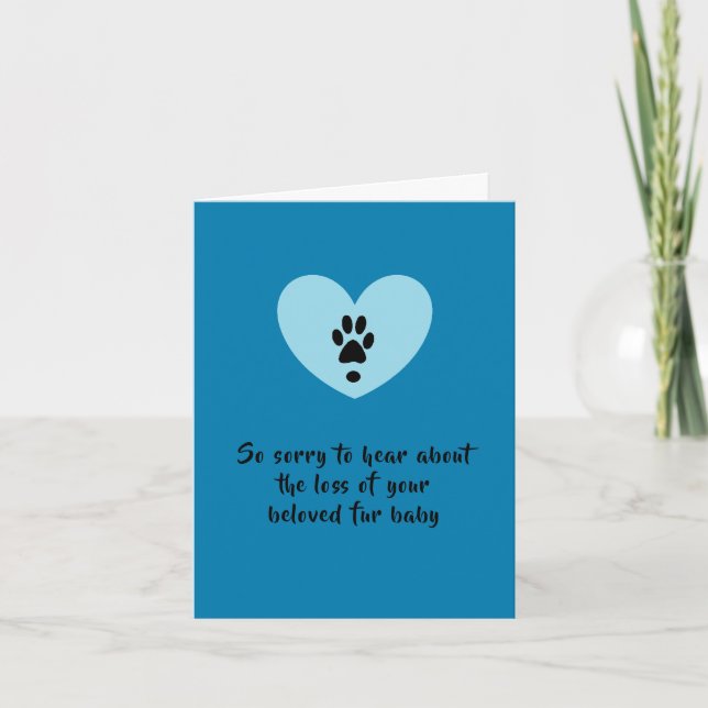 Dog-Beileid-Karte von dalDesignNZ Karte (Vorderseite)