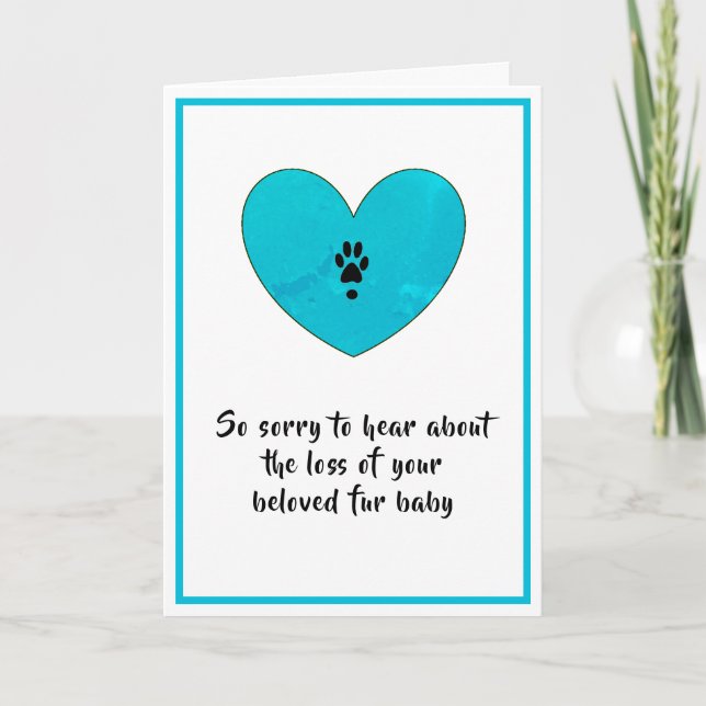 Dog-Beileid-Karte von dalDesignNZ Karte (Vorderseite)