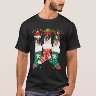 Dog Bernard Christmas Socks Xmas Pajama Pet Puppy T-Shirt