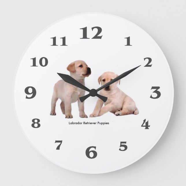 Dog-Bild für große Rund-um-die-Uhr Große Wanduhr (Vorderseite)