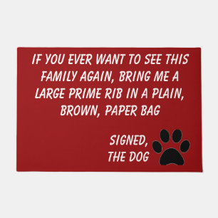 Dog Blackmail Door Mat Fußmatte
