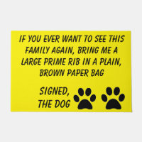 Dog Blackmail Gelbe Doormat