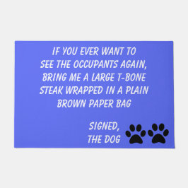 Dog Blackmail Periwinkle Doormat Fußmatte