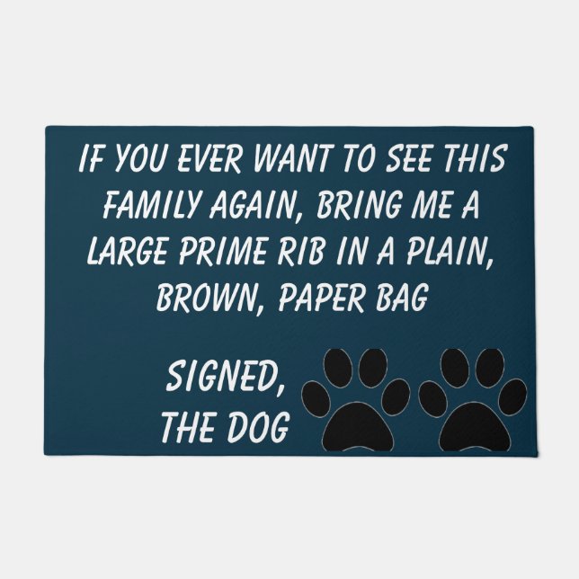 Dog Blackmail Türkise Door Mat Fußmatte (Vorderseite)