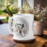 Dog Bone and Polka Dot Pet Photo Frame - White Kaffeetasse<br><div class="desc">A fun way to display a photo of your favorite pet. The polka dot border frames a cute picture and the dog name is inside of a cartoon dog bone. Add your favorite puppy picture and make a cute keepsake of the family pets.</div>