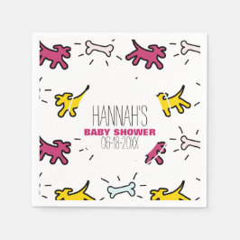 Dog Bone Graffiti Style Babydusche P Napkin 2 Serviette