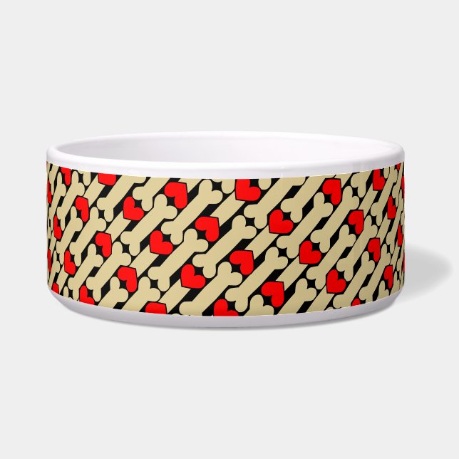 Dog Bone Hearts Napf (Vorderseite)