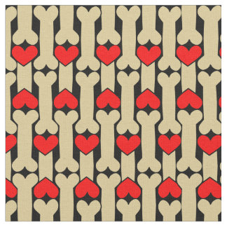 Dog Bone Hearts Stoff