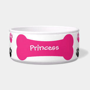 Dog Bone & Paw druckt Personalisierte Hundeschüsse Napf