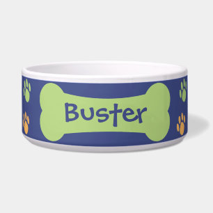 Dog Bone & Paw druckt Personalisierte Hundeschüsse Napf