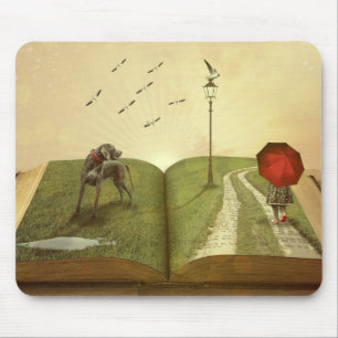 Dog & Book Mousepad