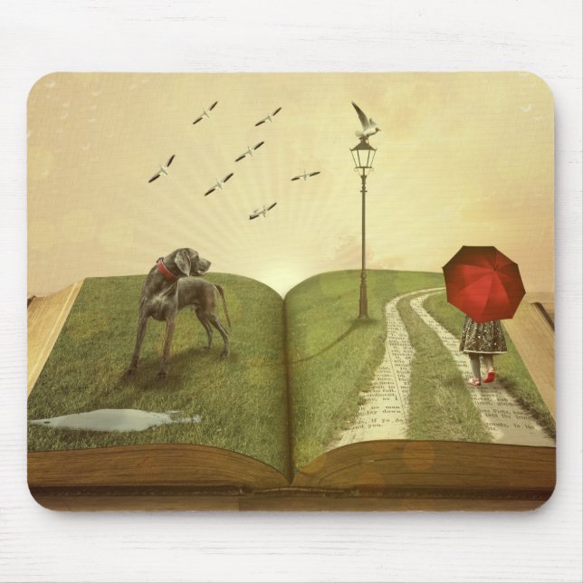 Dog & Book Mousepad (Vorne)