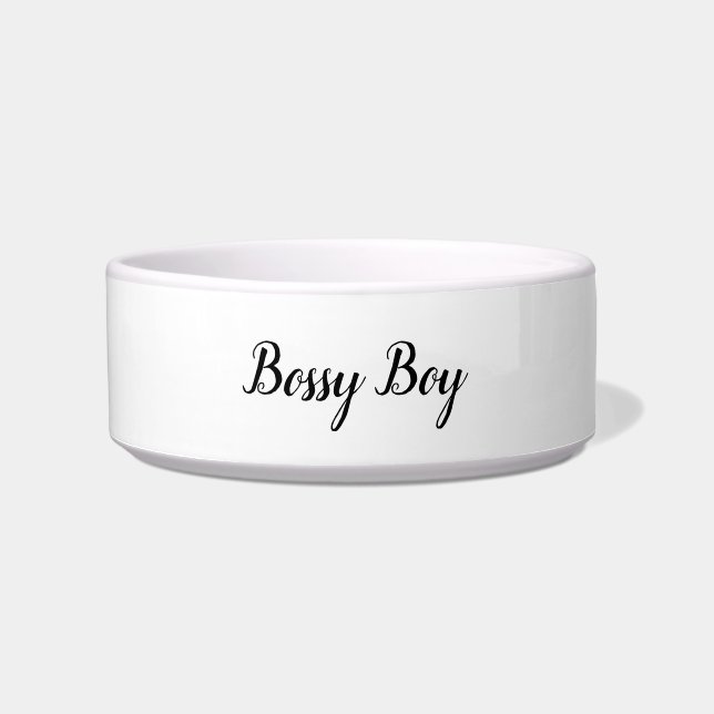 DOG BOWL The Bossy Boy Design Napf (Vorderseite)