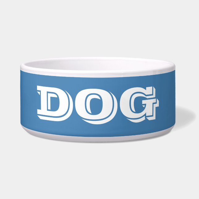 Dog Bowl von Janz Large Steel Blue Napf (Vorderseite)