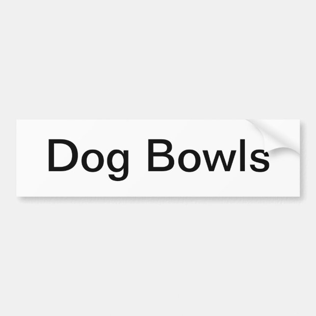 Dog Bowls Sign/ Autoaufkleber (Vorne)
