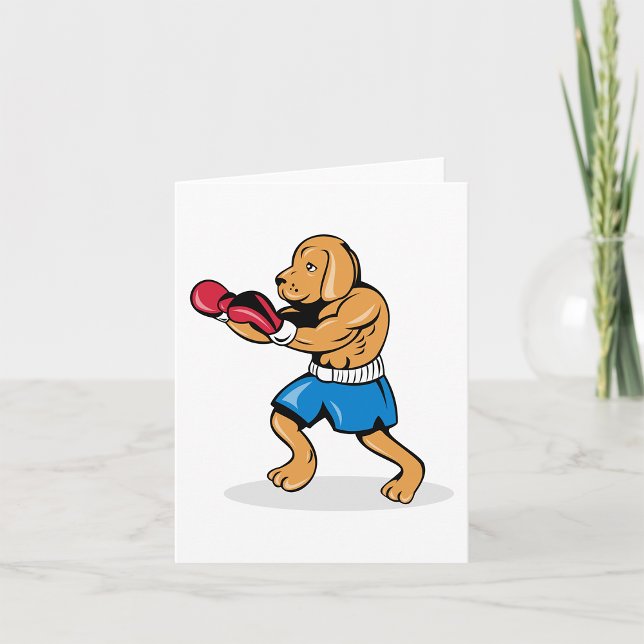 Dog Boxing-Mitteilungskarten Karte (Von Creator hochgeladen)