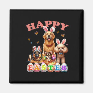 Dog Bunny Ears Happy Easter Egg Hunt Christian Hol Magnet