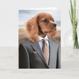 DOG BUSINESS ANZUG FUNNY BIRTHDAY CARD FÜR IHN KARTE