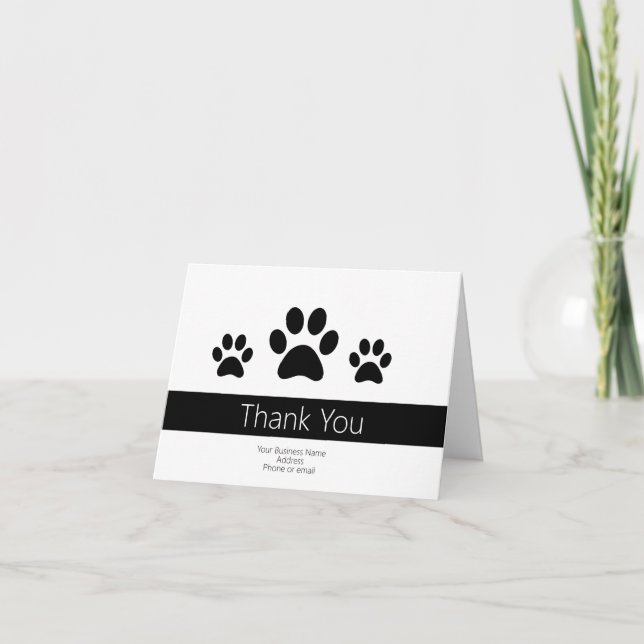 Dog Business Vielen Dank Anmerkungen Dankeskarte (Vorderseite)