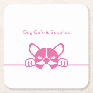 Dog Cafe & Supplies Rechteckiger Pappuntersetzer