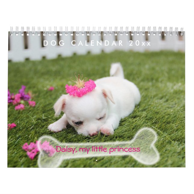 Dog Calendar 2025 Niedliche Welpe Fotos hinzufügen Kalender (Titelbild)