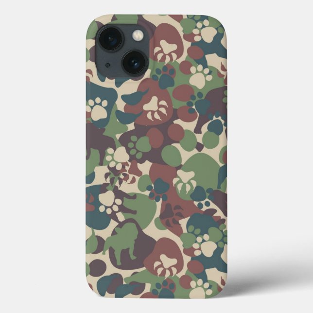 Dog Camouflage Pattern Case-Mate iPhone Hülle (Rückseite)