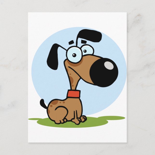 Dog cartoon character postkarte (Vorderseite)